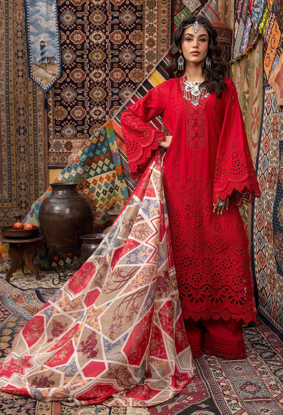 Maria.B. Dhanak Embroidered 3 Piece | MB110