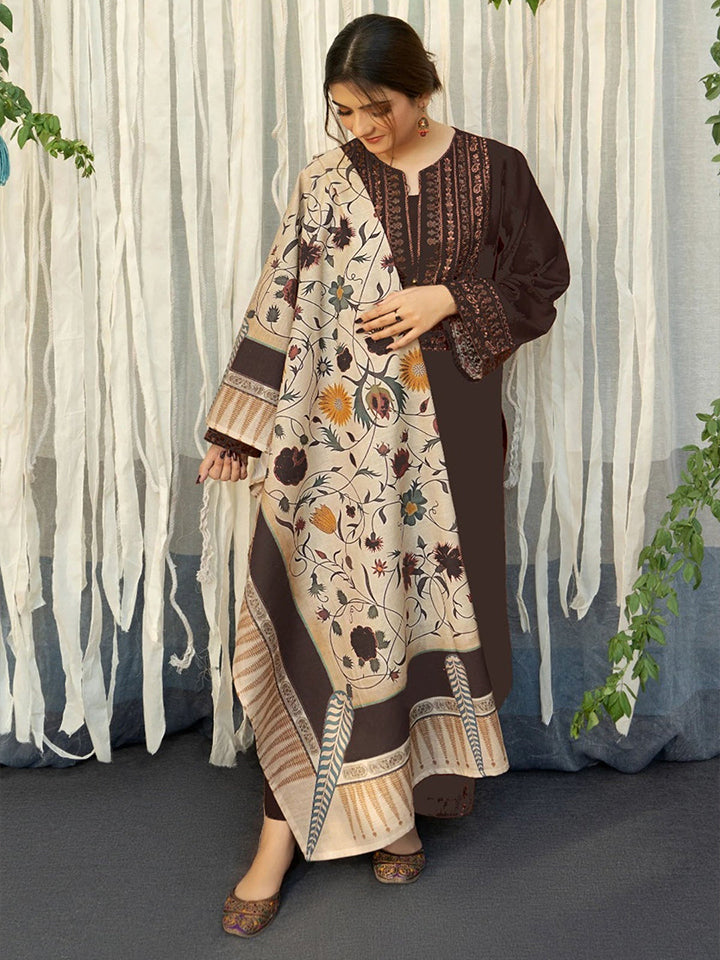 Urge Dhanak Embroidered 3 Piece | UG103