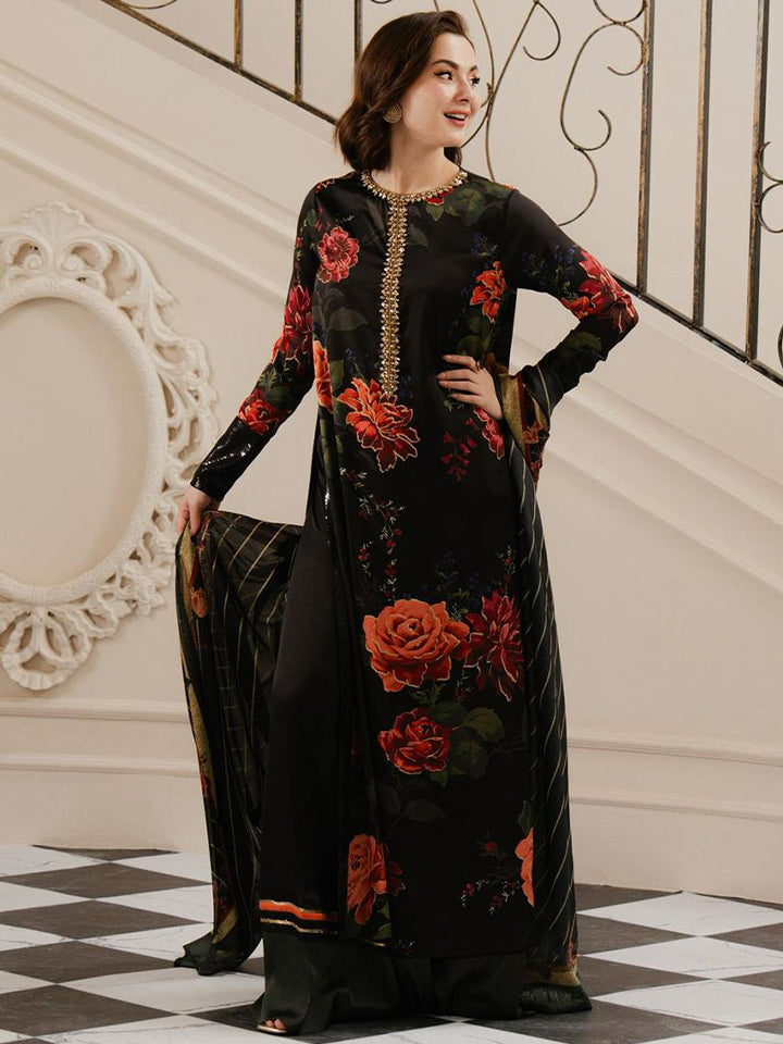 Baroque Dhanak Embroidered 3 Piece | BQ122