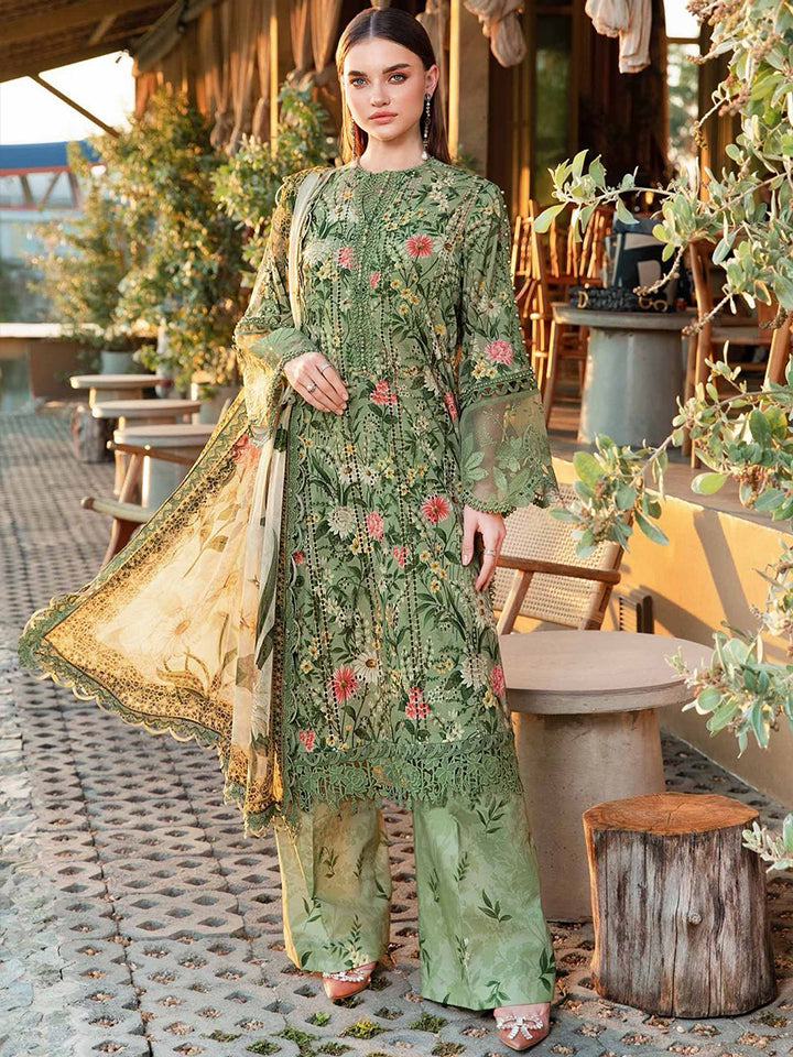 Maria.B. Dhanak Embroidered 3 Piece | MB108