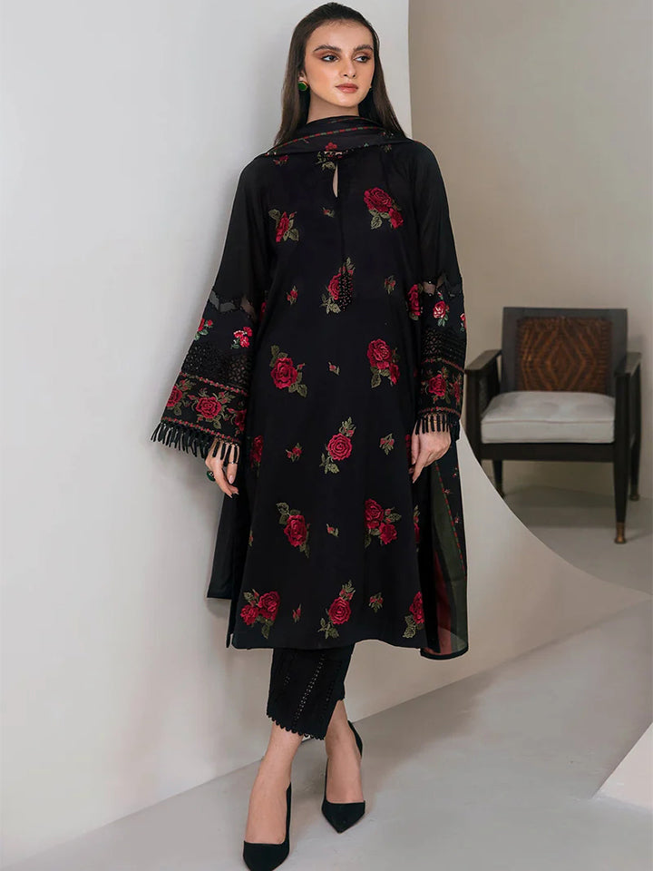 Baroque Dhanak Embroidered 3 Piece | BQ128