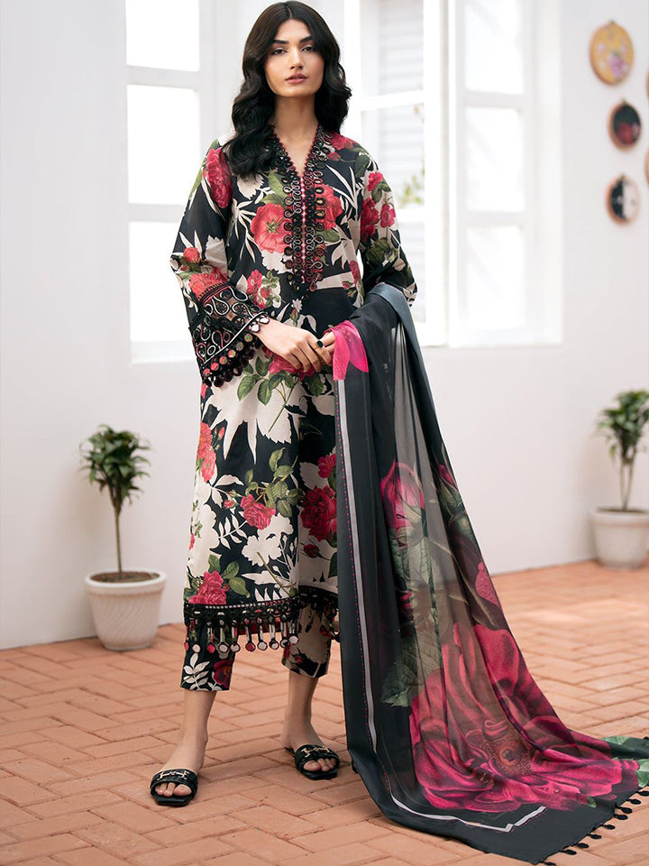 Baroque Dhanak Embroidered 3 Piece | BQ125