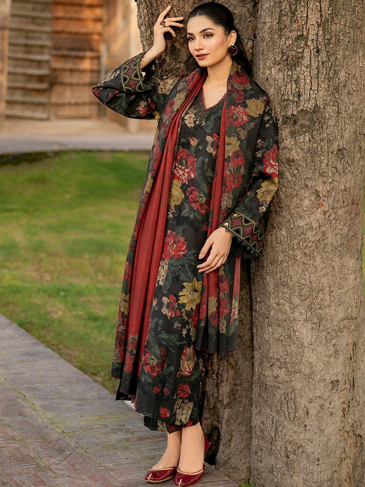 Baroque Dhanak Embroidered 3 Piece | BQ120