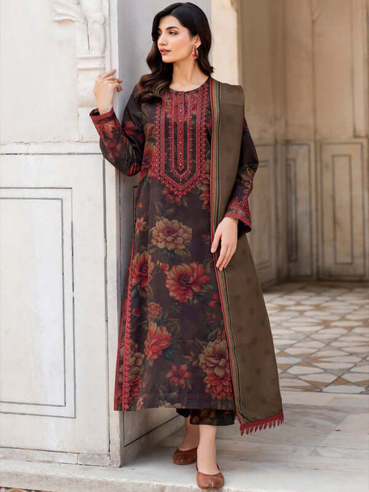 Baroque Dhanak Embroidered 3 Piece | BQ117