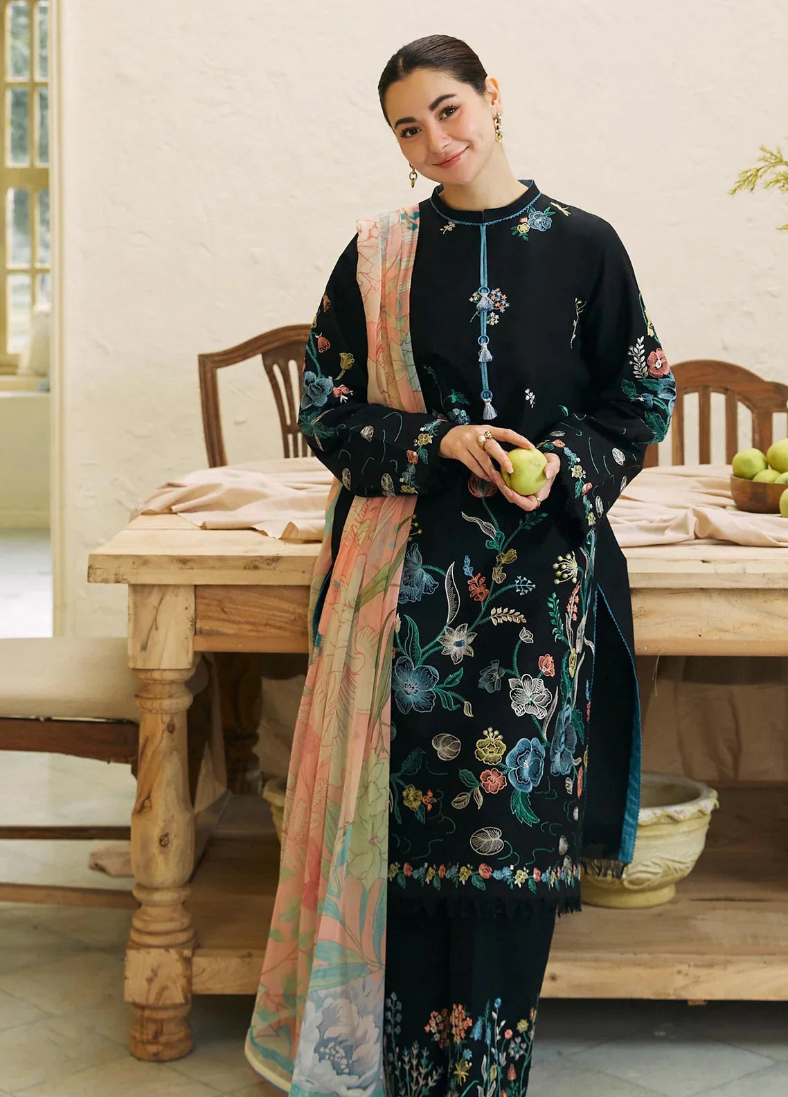 Zara Dhanak Embroidered 3 Piece | ZR106