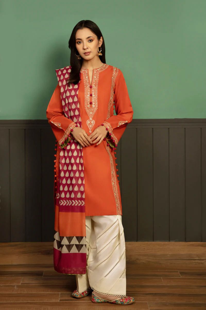 Aisling Dhanak Embroidered 3 Piece | AL133