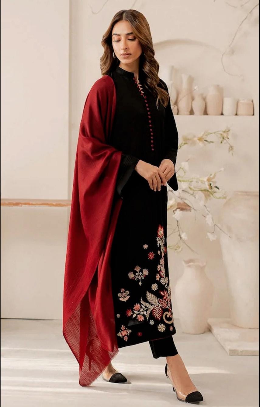 Aisling Dhanak Embroidered 3 Piece | AL141