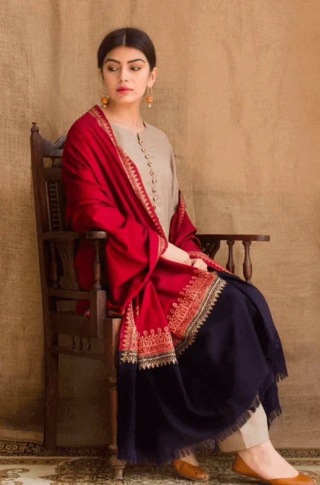 Aisling Dhanak Embroidered 3 Piece | AL146
