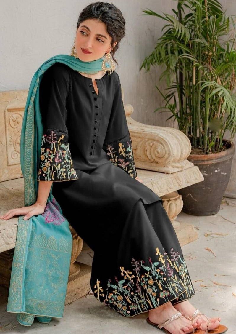 Aisling Dhanak Embroidered 3 Piece | AL147