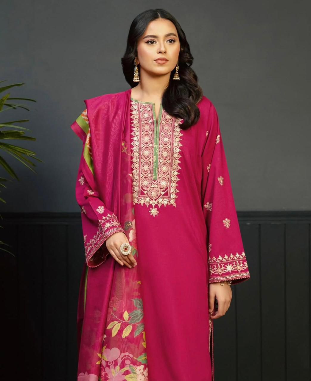Aisling Dhanak Embroidered 3 Piece | AL150