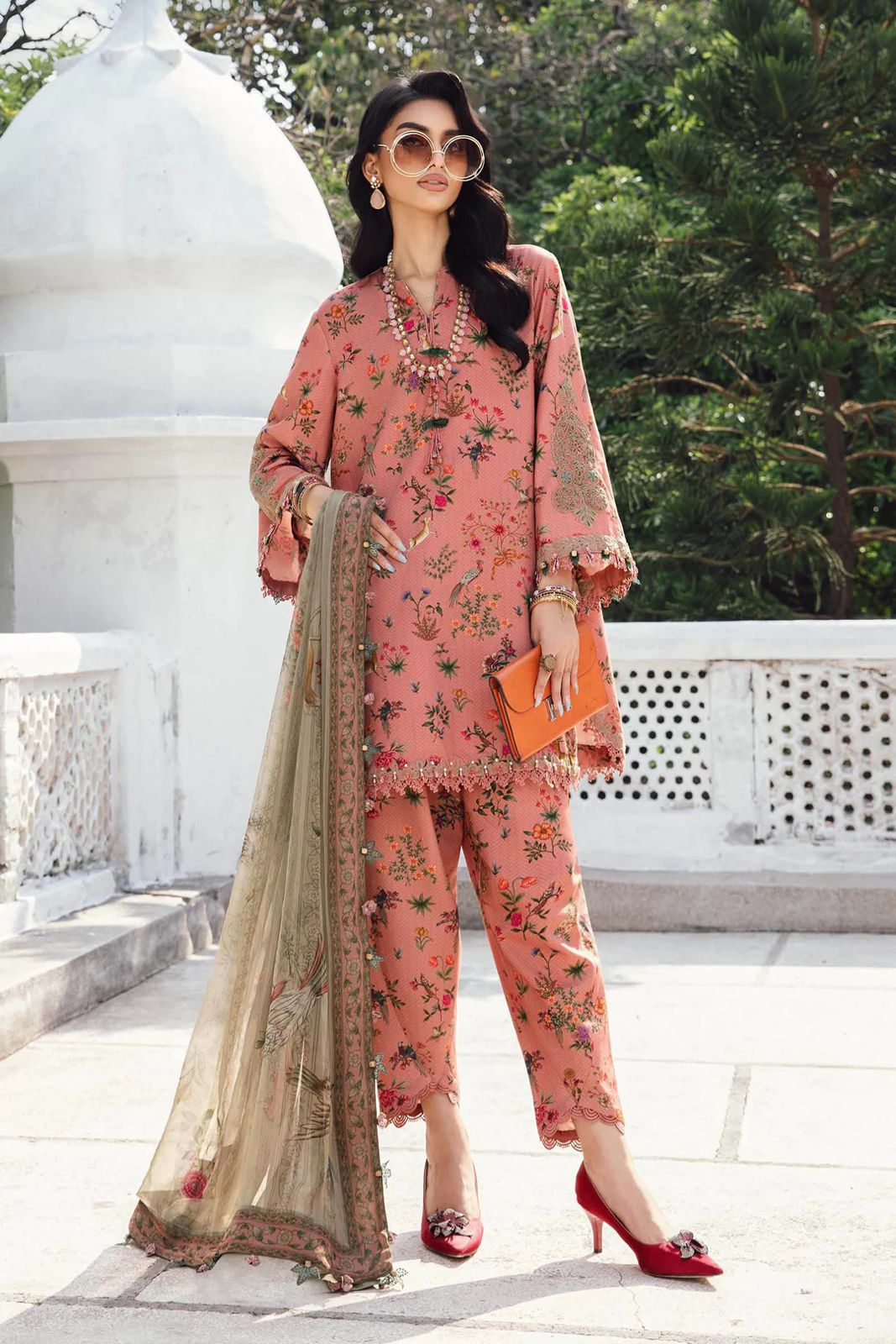 Maria.B Silk Embroidered 3 Piece | MB116