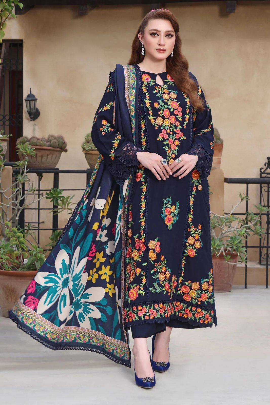 Asimjofa Dhanak Embroidered 3 Piece | AJ104