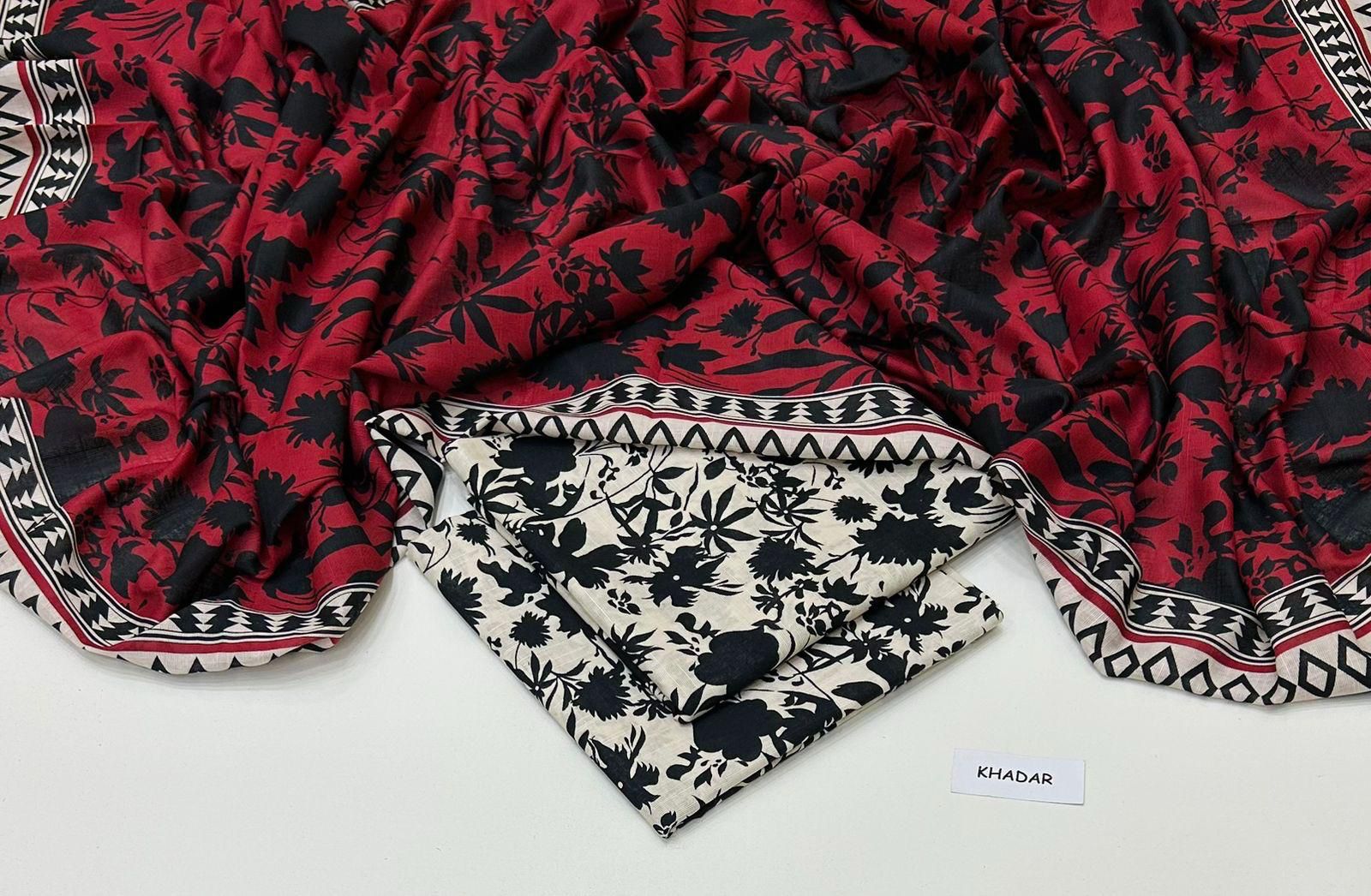 Maria.B Khaddar Digital Printed 3 Piece | MB154