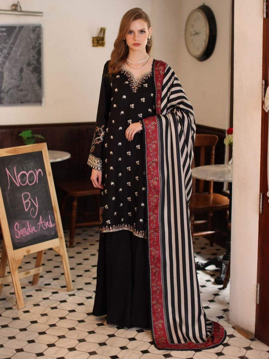 Noor Dhanak Embroidered 3 Piece | NR100