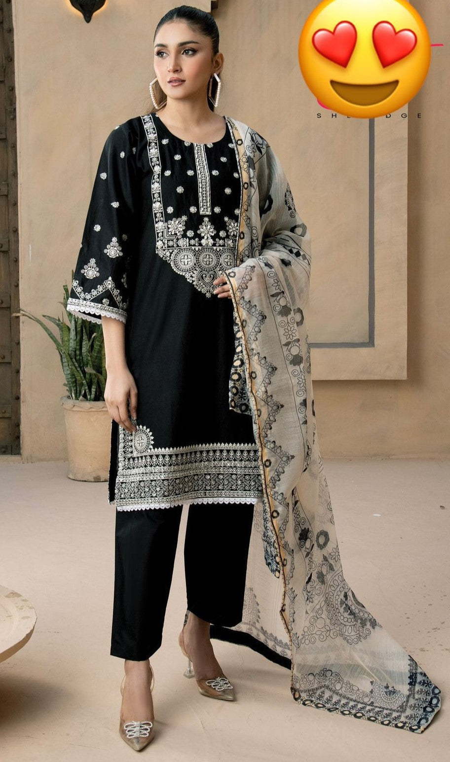 Maria.B. Dhanak Embroidered 3 Piece | MB118