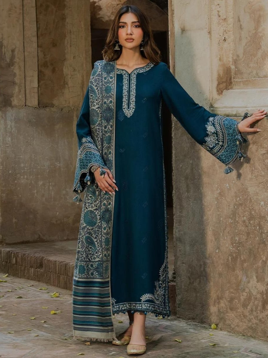 Izel Dhanak Embroidered 3 Piece | IL105