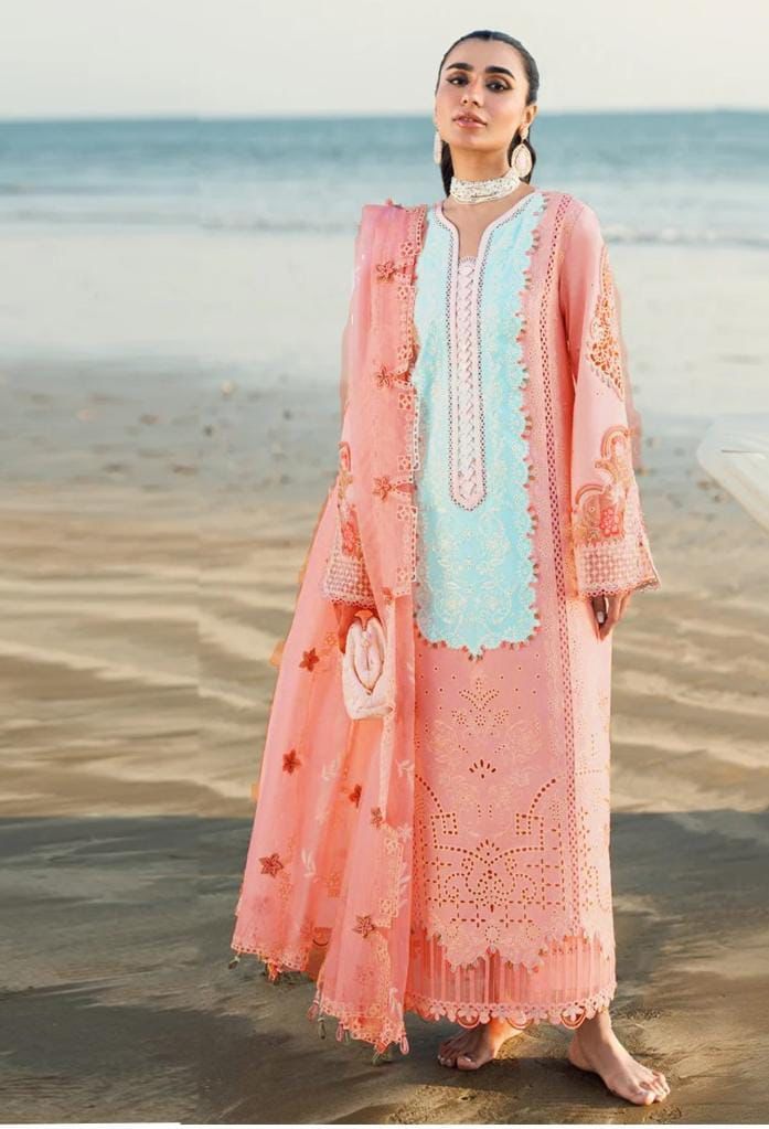 Qalamkar Lawn Embroidered 3 Piece | QR110