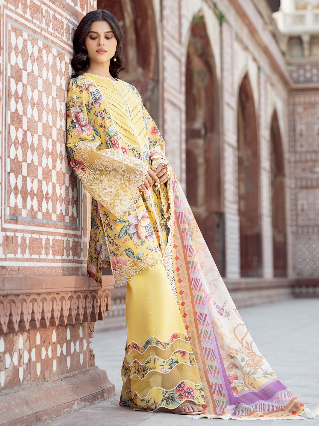 Bin Ilyas Lawn Embroidered 3 Piece | BS110