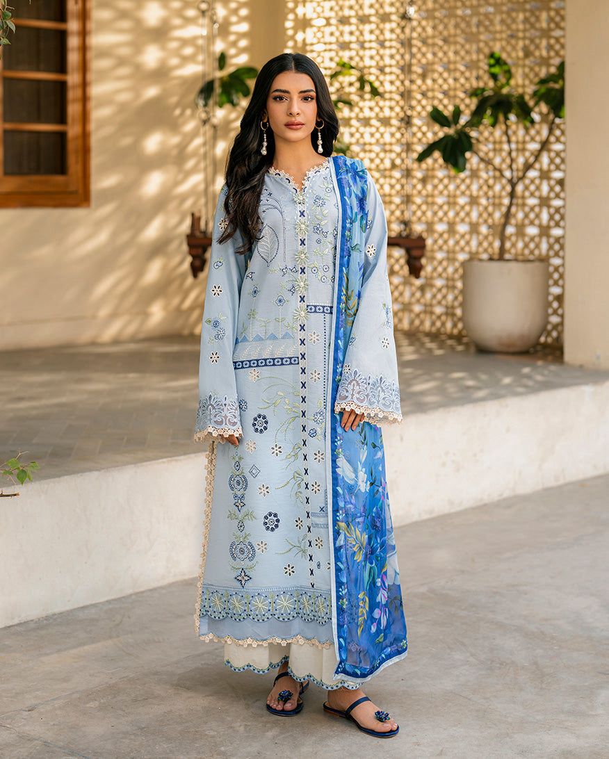 Roheenaz Lawn Embroidered 3 Piece | RZ100