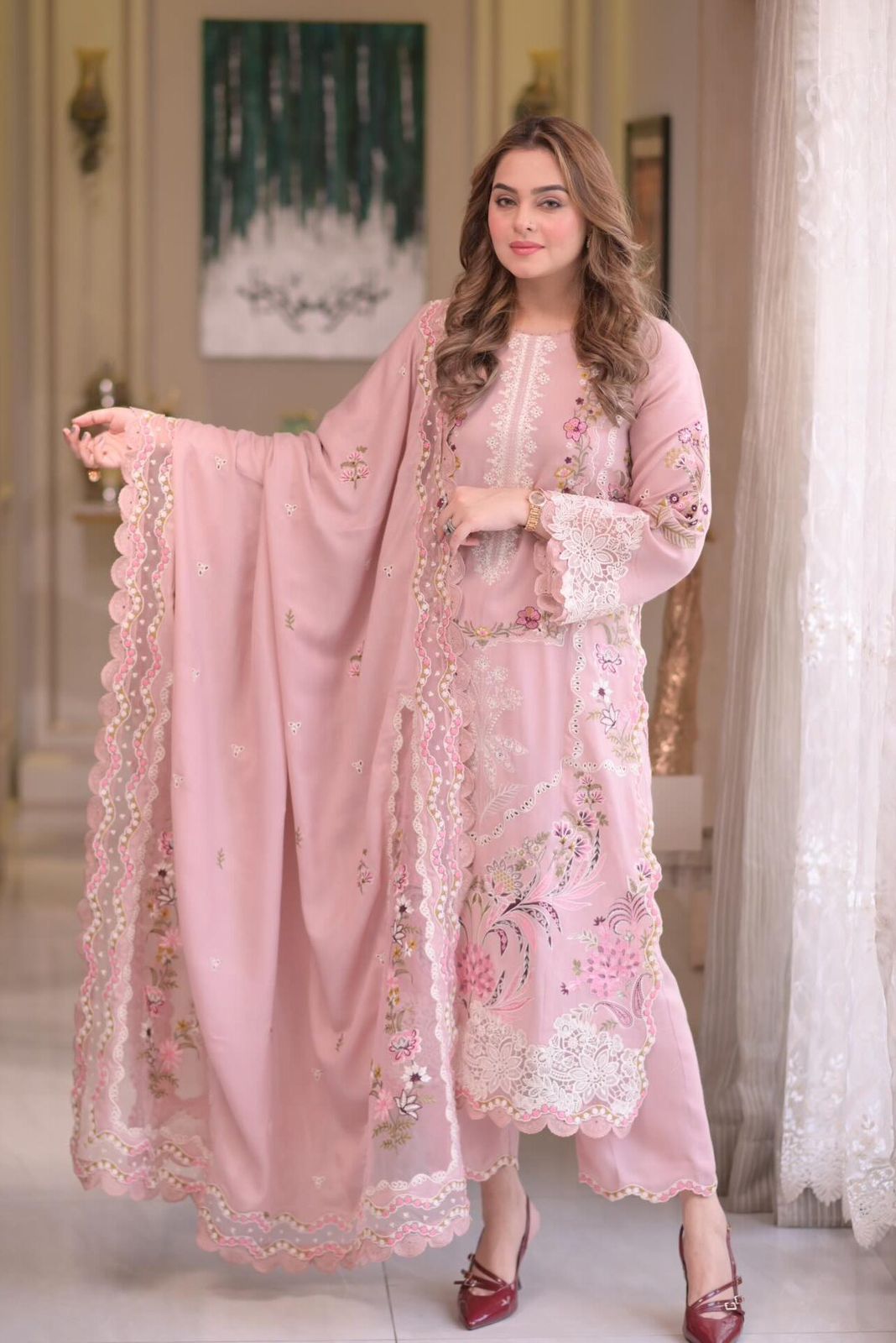 Aneela Lawn Embroidered 3 Piece | AN121