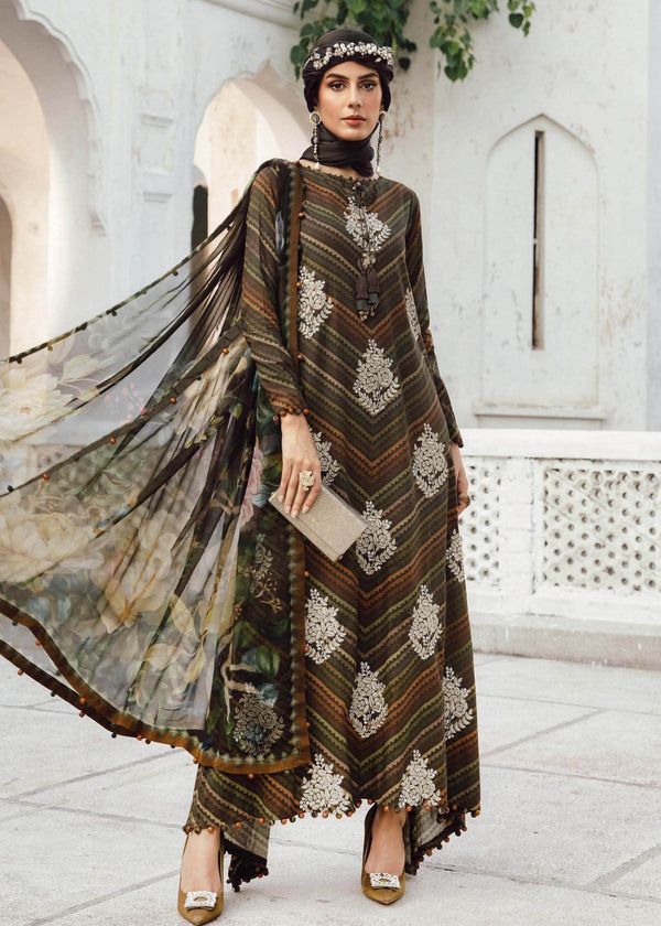 Maria B Lawn Embroidered 3 Piece | MB113