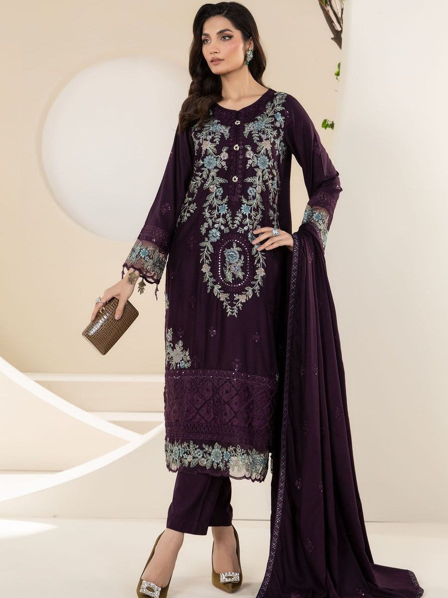 Premium Dhanak Embroidered 3 Piece | PN113