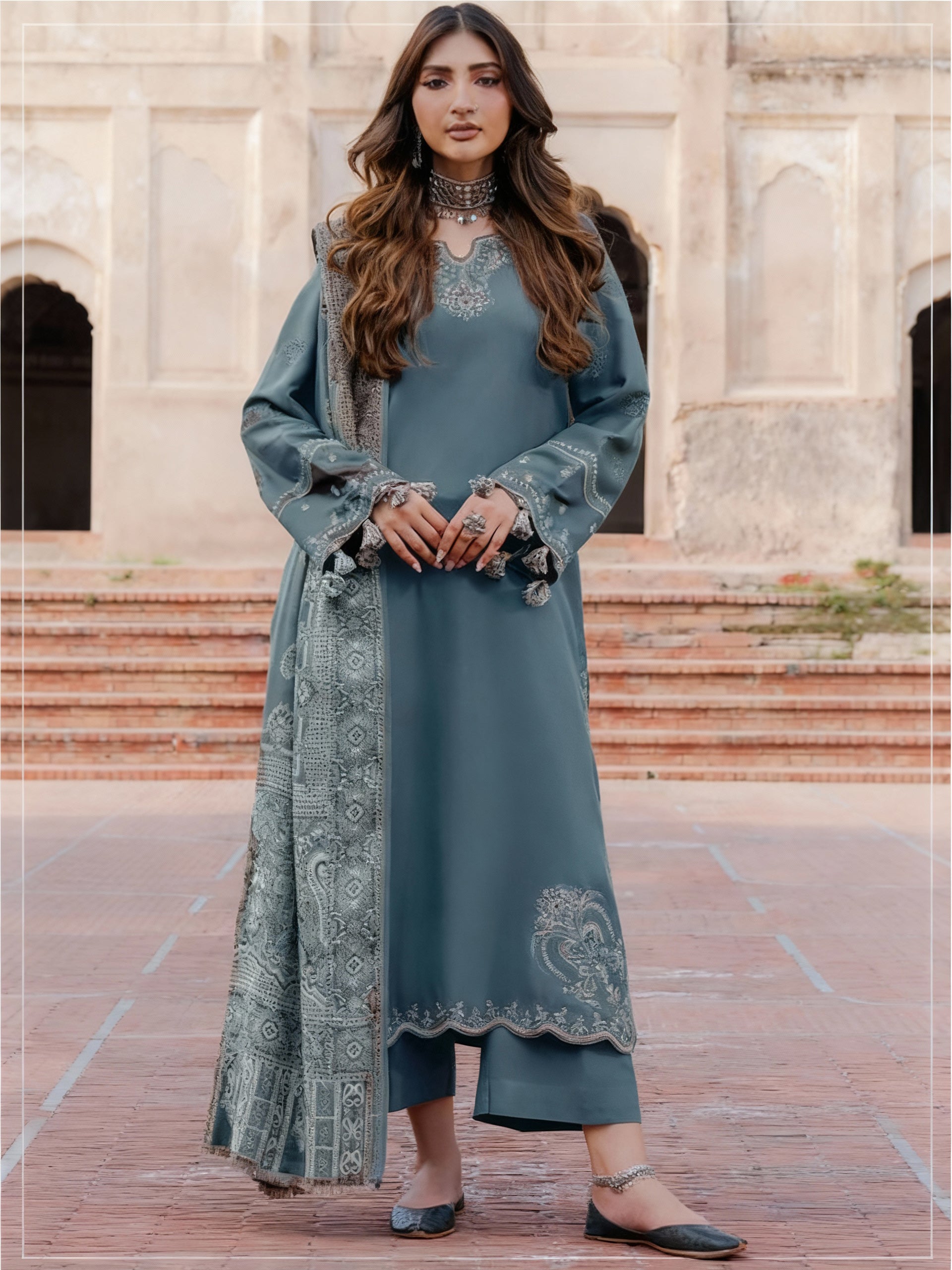Zara Dhanak Embroidered 3 Piece | ZR114