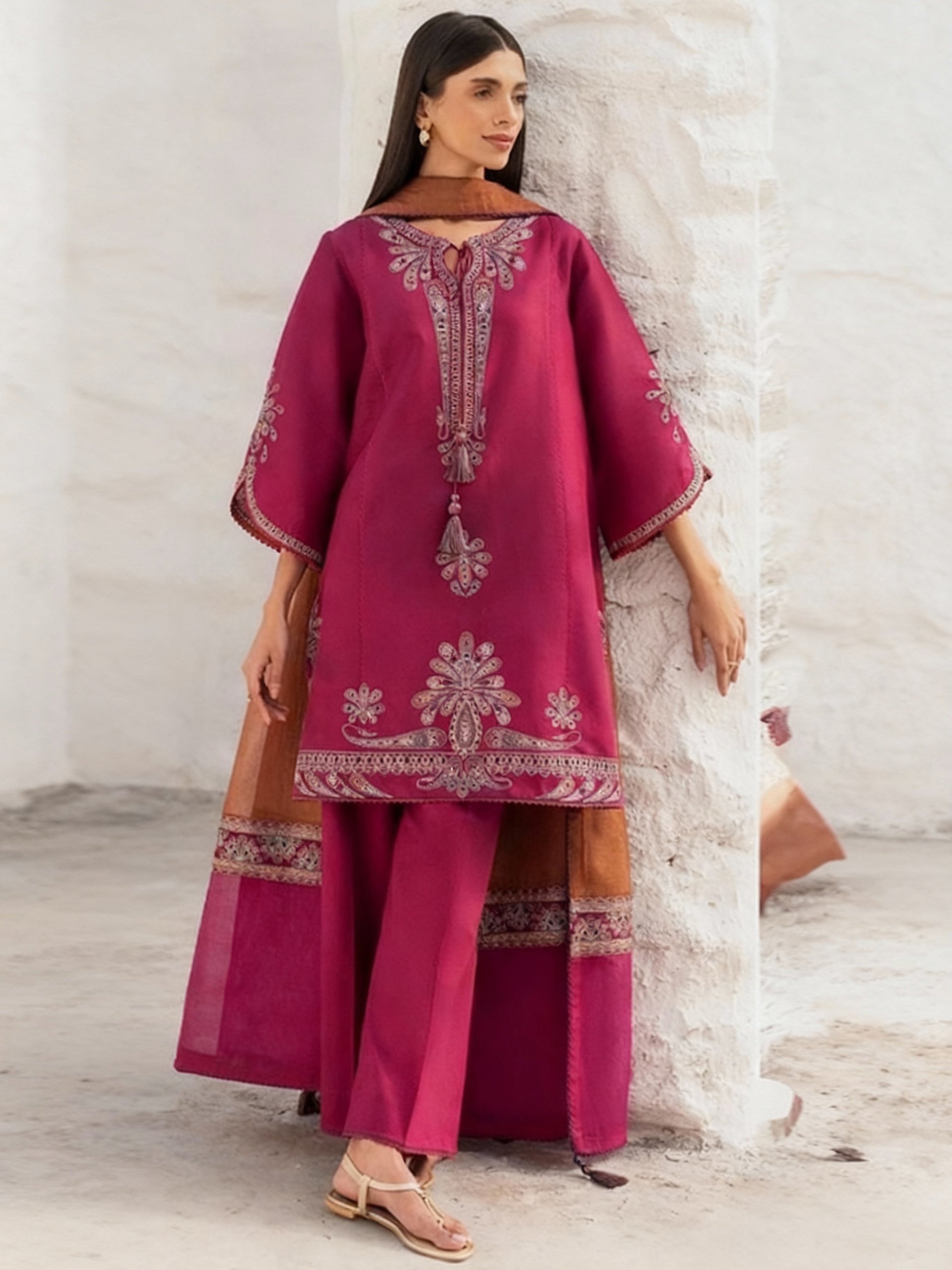 Jazmin Dhanak Embroidered 3 Piece | JZ111