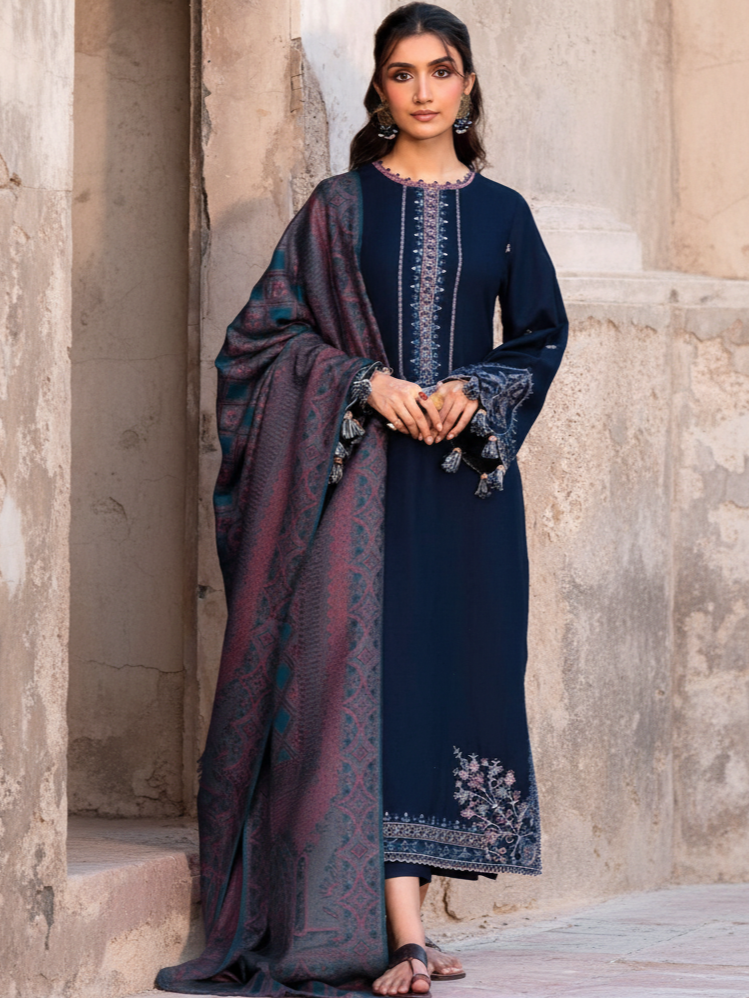 Izel Dhanak Embroidered 3 Piece | IL102