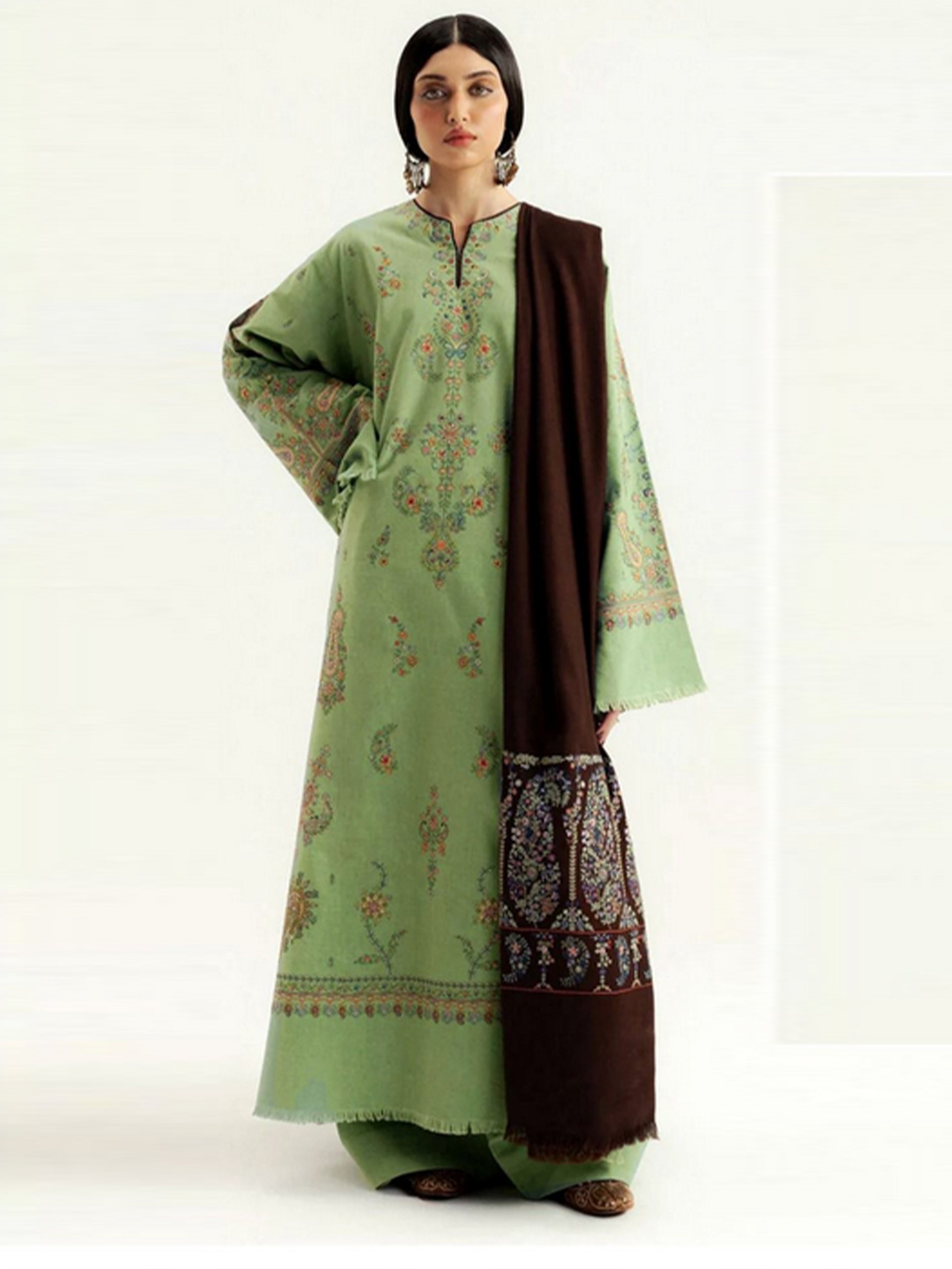Zara Dhanak Embroidered 3 Piece | ZR113
