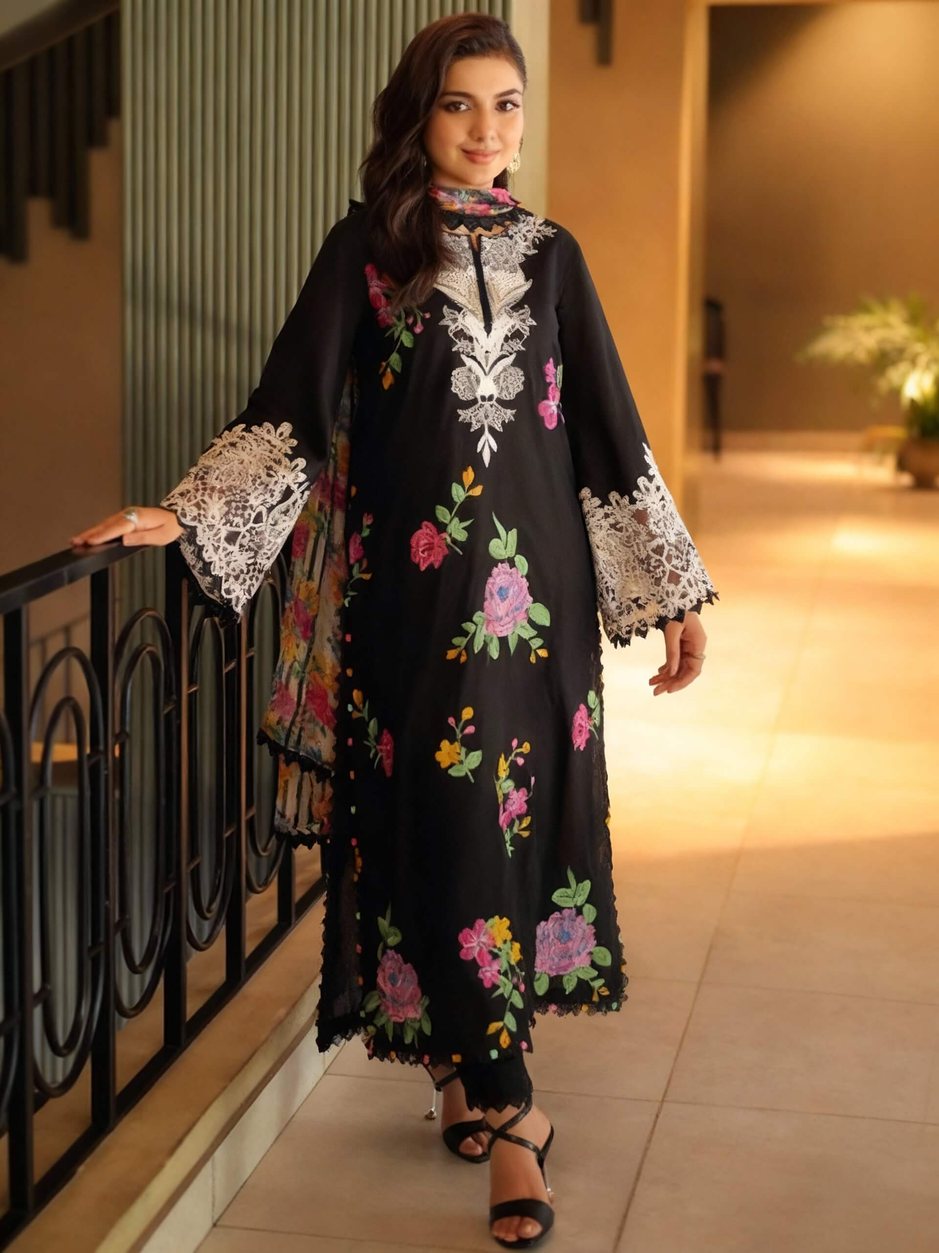 Maria.B Silk Embroidered 3 Piece | MB113