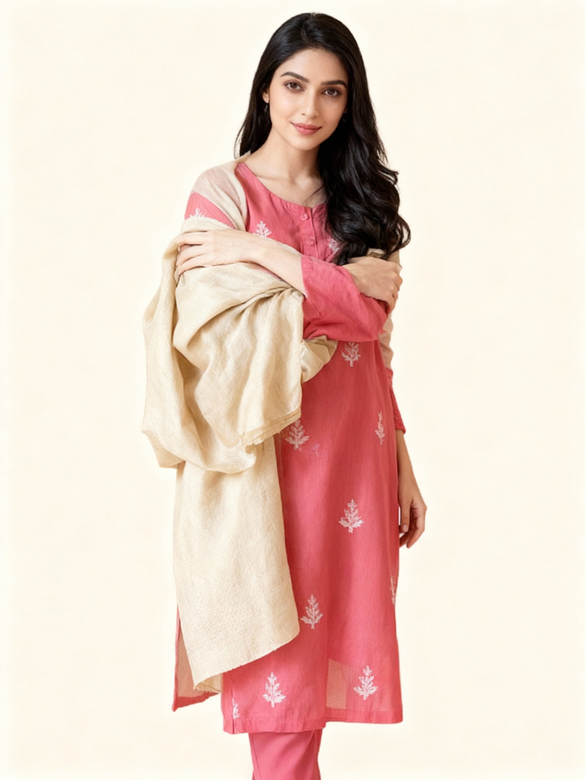 Aisling Dhanak Embroidered 3 Piece | AL151