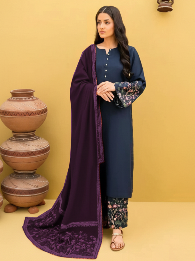 Sapphire Dhanak Embroidered 3 Piece | SP115