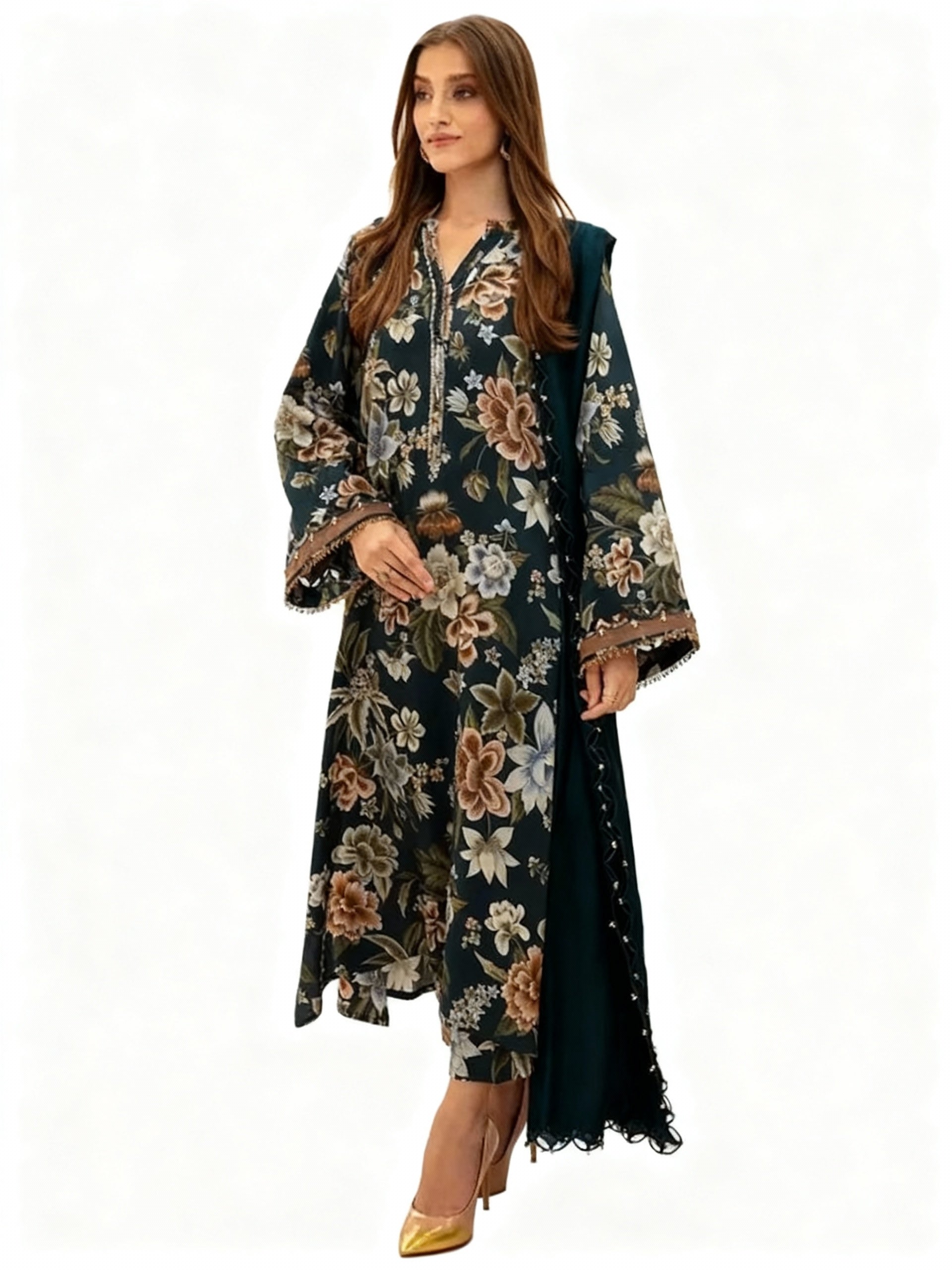 Iznik Khaddar Embroidered 3 Piece | IZ130