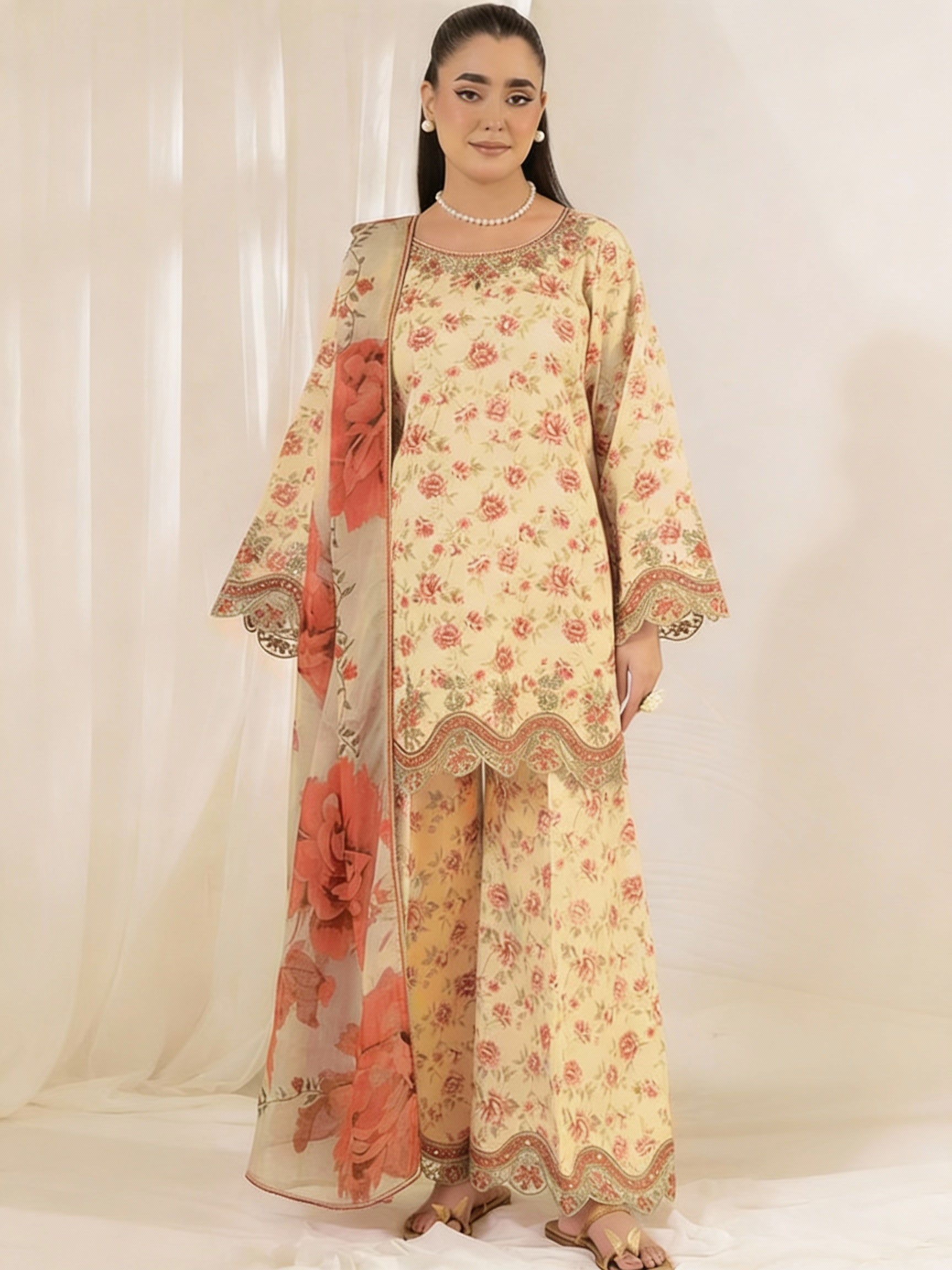Laam Lawn Embroidered 3 Piece | LM110