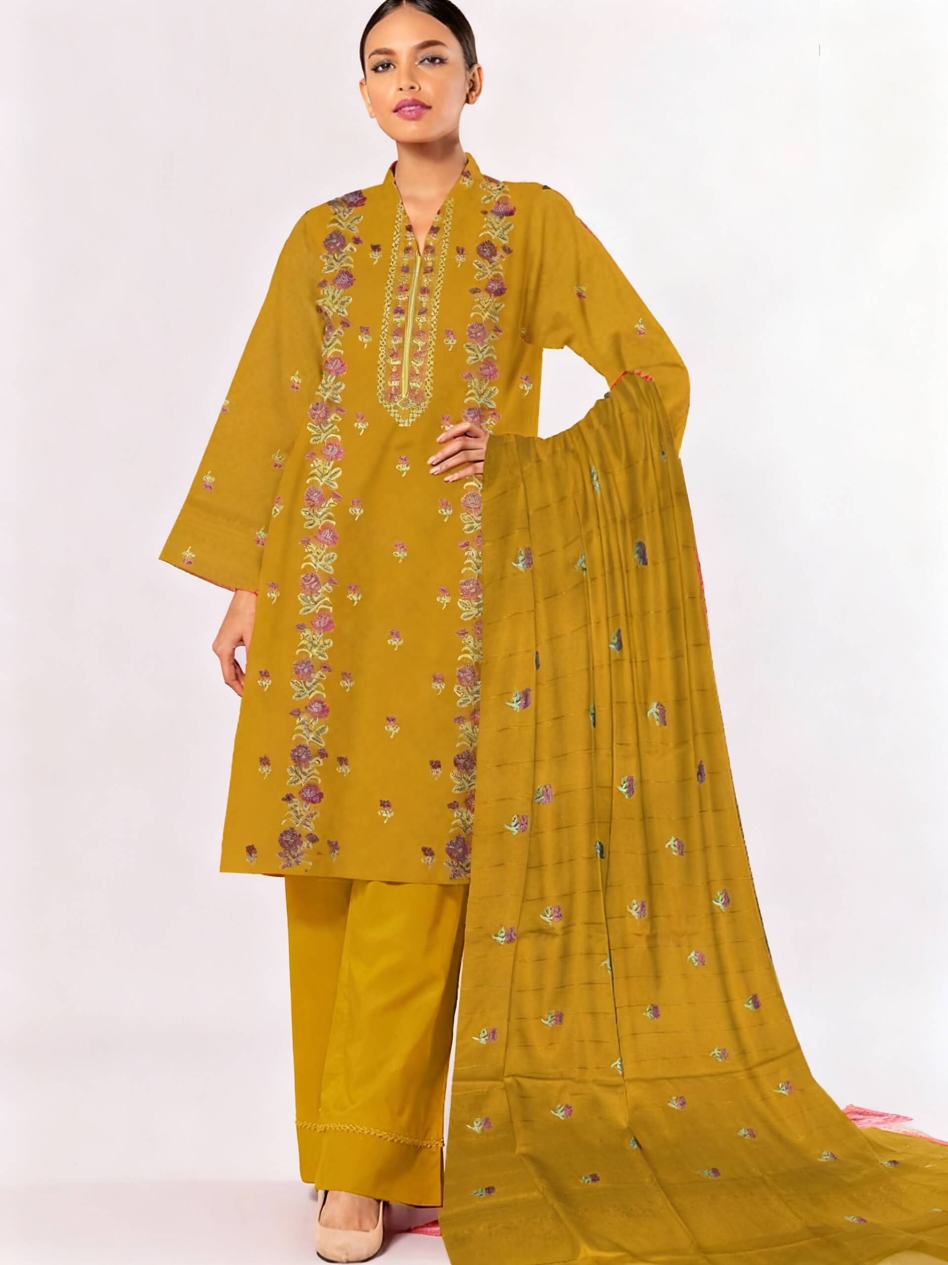 Bareeze Dhanak Embroidered 3 Piece | BZ105