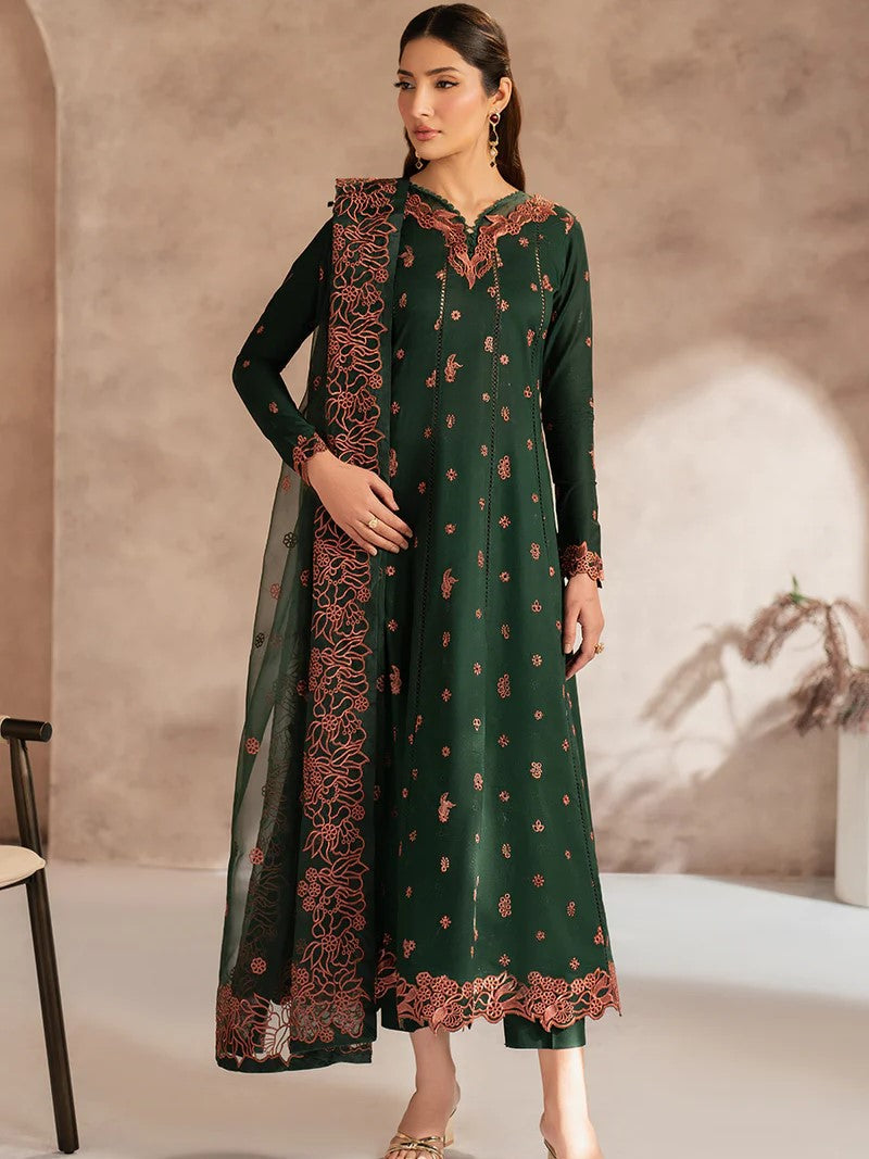 Premium Dhanak Embroidered 3 Piece | PN107