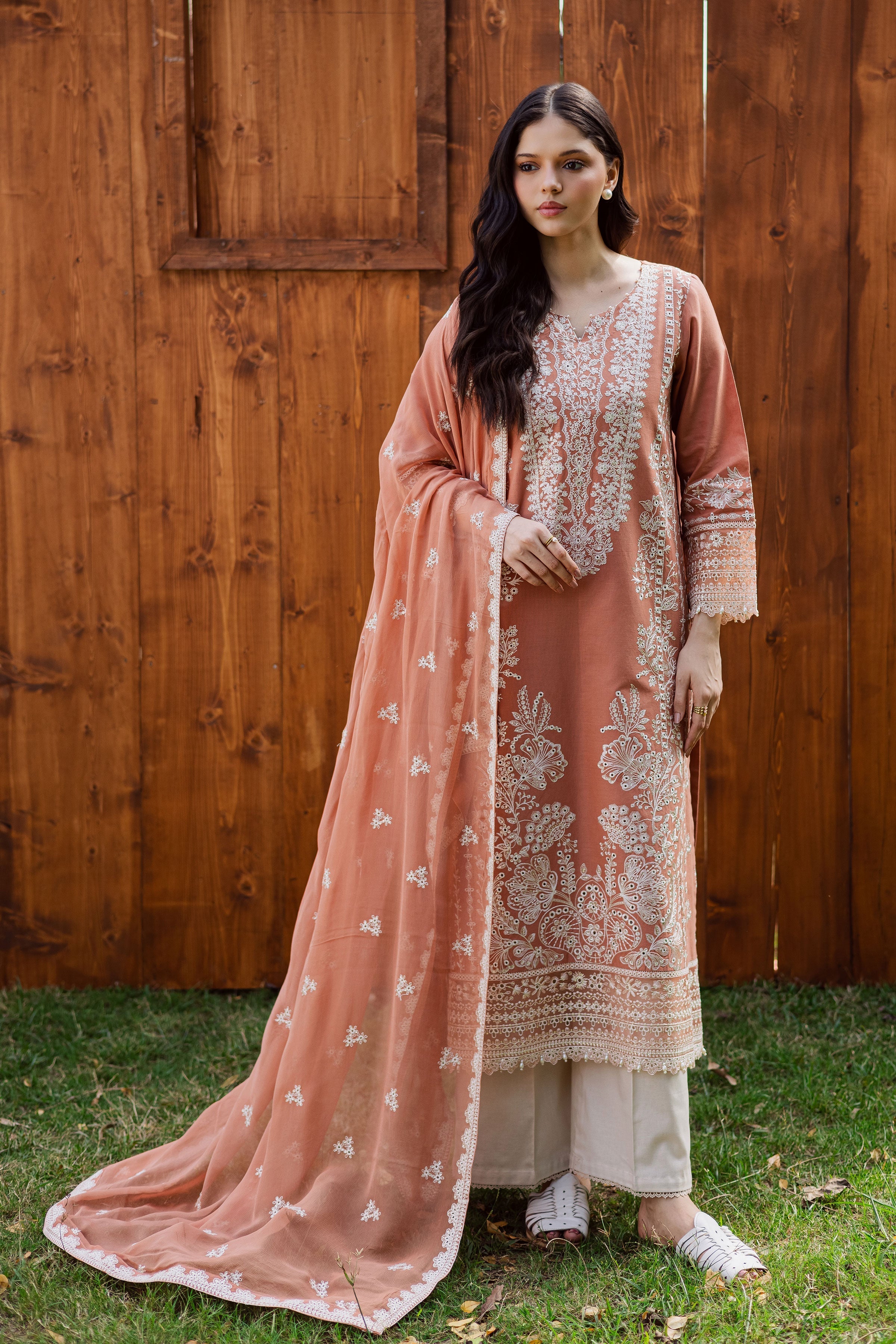 Premium Dhanak Embroidered 3 Piece | PN105